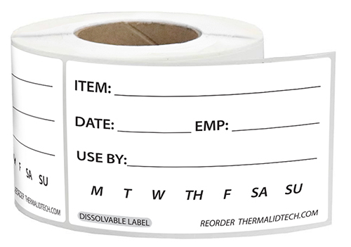 Dissolvable food label